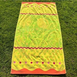Y2K 100% Egyptian Cotton Oversized Beach Towel Colorful Fruit Polk-A-Dots 36x66